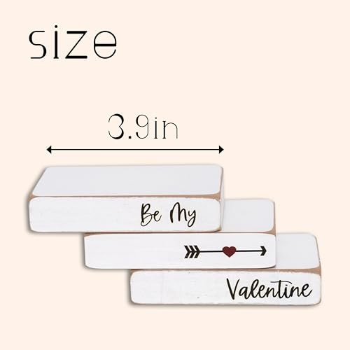 Valentine Wood Book Stack - Be My Valentine Book Bundle, Tiered Tray