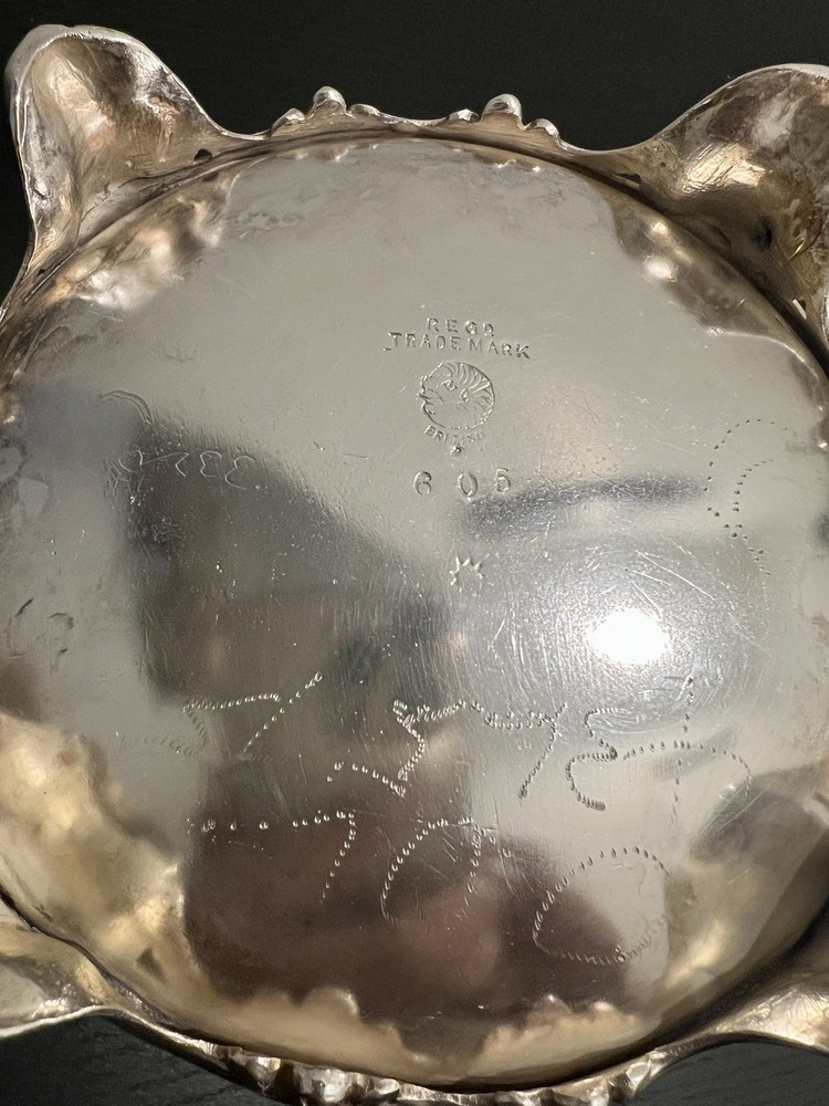 Antique silver-plated Victoria sugar jar