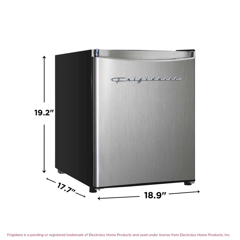 Frigidaire 1.6 Cu Ft Retro Compact Refrigerator, Platinum Mini Fridge*-