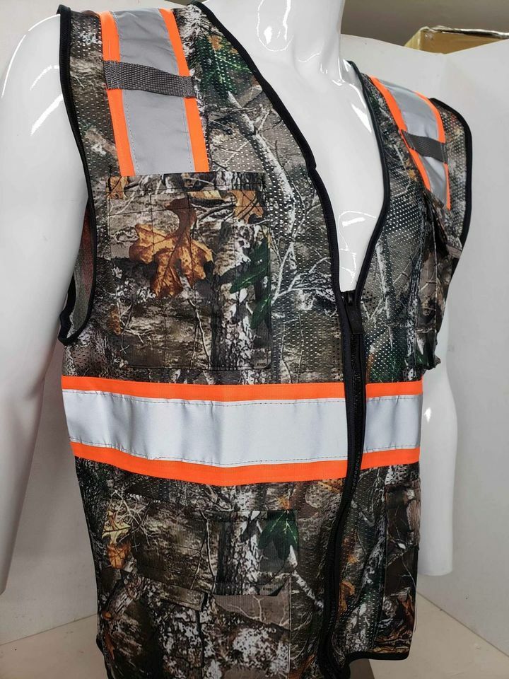 Camouflage Two Tones Safety Vest ,With Multi-Pocket Tool