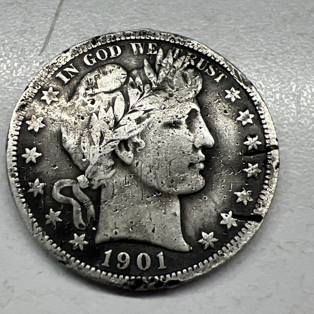 1901 BARBER HALF DOLLAR Very Nice, less worn than most i see on here.
