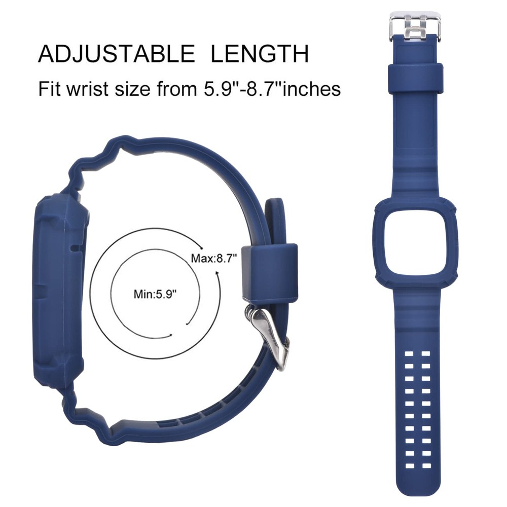 2-Pack Compatible with Fitbit Versa 4/Versa 3/Sense 2/Sense Bands with Case, ...