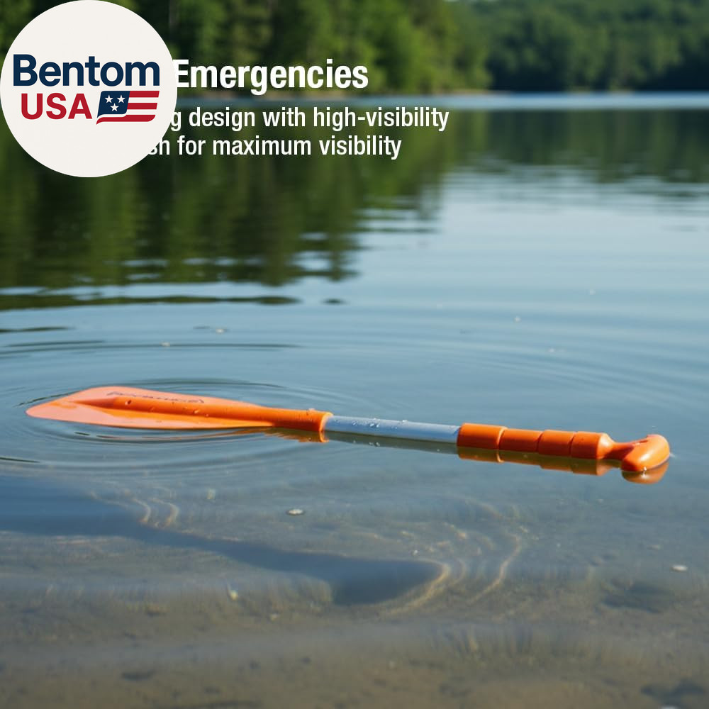Emergency Telescoping Paddle for Boating, Orange