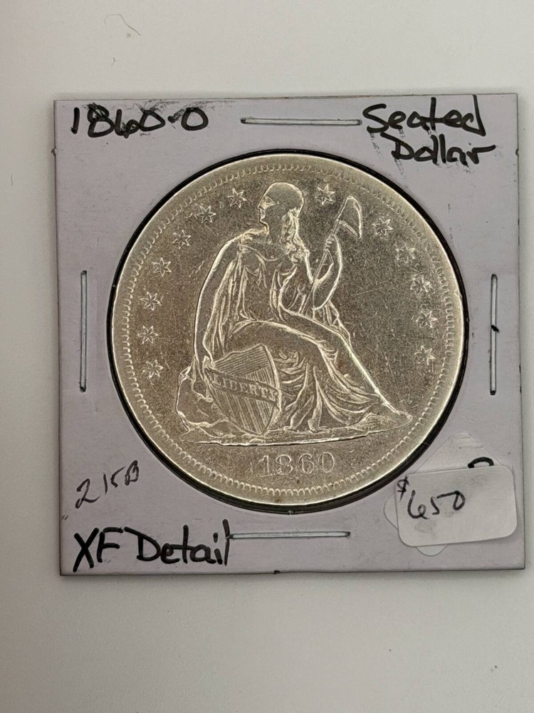 1860 O Liberty Seated Silver Dollars