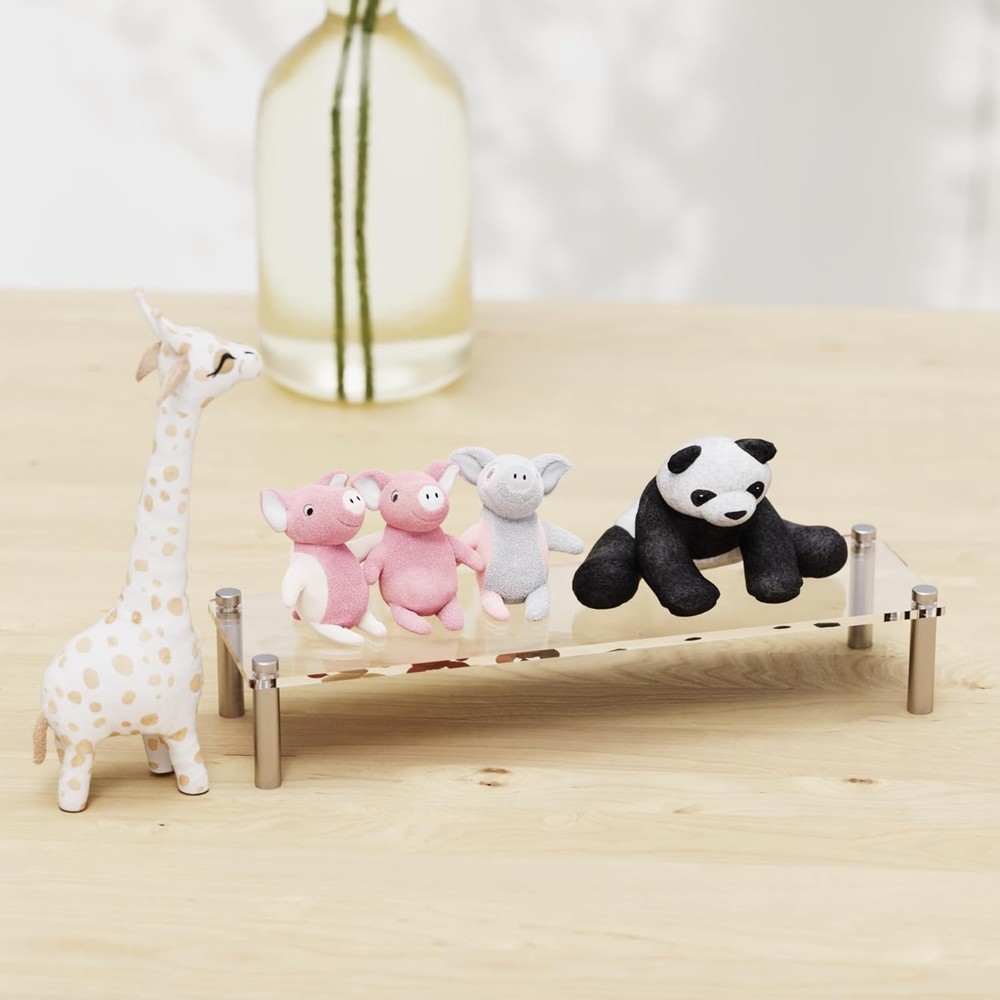 Versatile Acrylic Riser Display Shelf for Cupcakes, Cosmetics & More - 1-Level