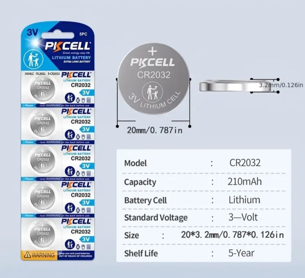 CR2032 New 2 Pack Button Cell Battery Lithium 3V ships from US