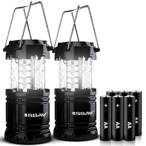 LED Camping Lantern, LED Lanterns, Suitable Survival Kits for Hurricane, 2 Pack