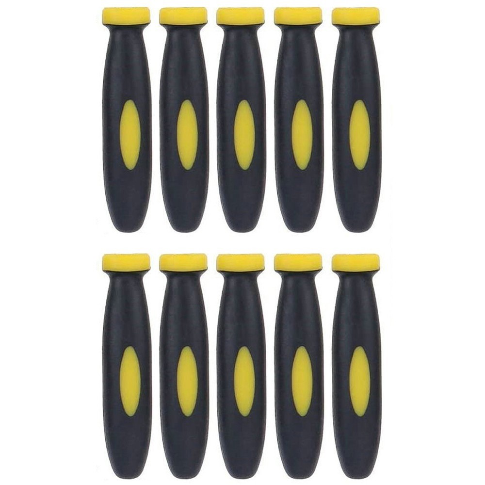 Small Files Handles 10Pcs Rubber Handles Rubber Material Stable Characteristics