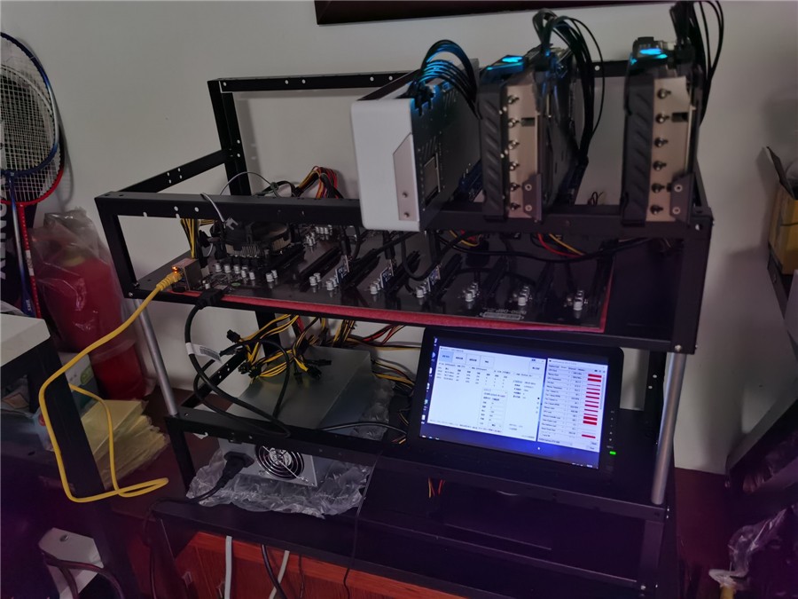 Dual Deck Transfer Mining Rack For 6/8/12 GPU Open-pit Mining Frame Case Bracket