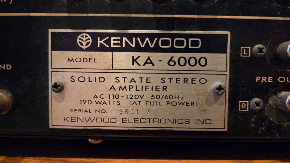 Kenwood KA-6000 stereo amplifier
