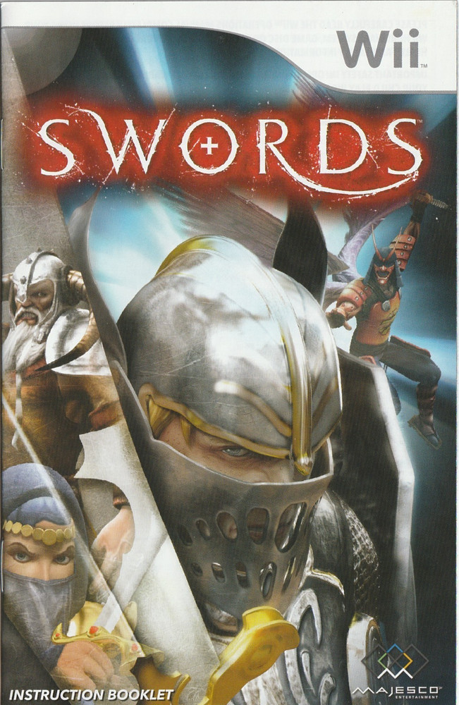 Nintendo Wii Swords Original Replacement Manual Only