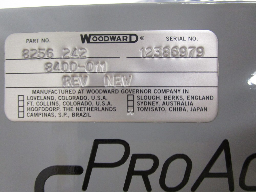WOODWARD PROACT Model II 8400-011 Rev. B SPEED CONTROL