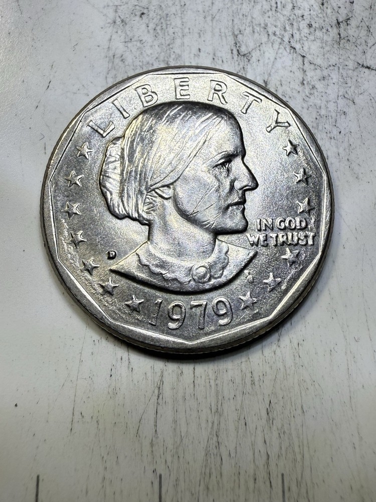 1979 D Susan B Anthony Dollar (Grease Strike Through)