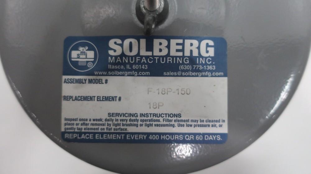 Solberg F-18P-150 Filter Silencer Assembly