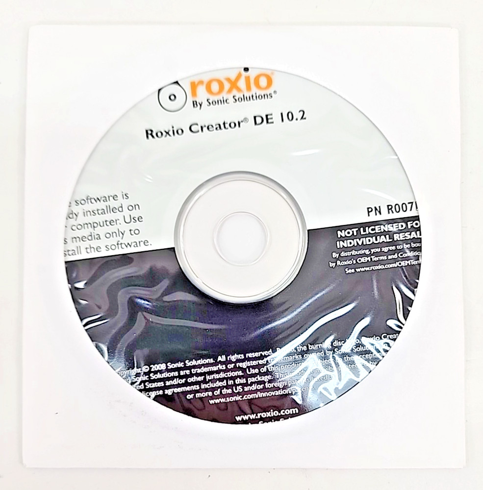 Roxio Creator DE 10.2 Sealed Software DVD CD Create Burn Media Audio