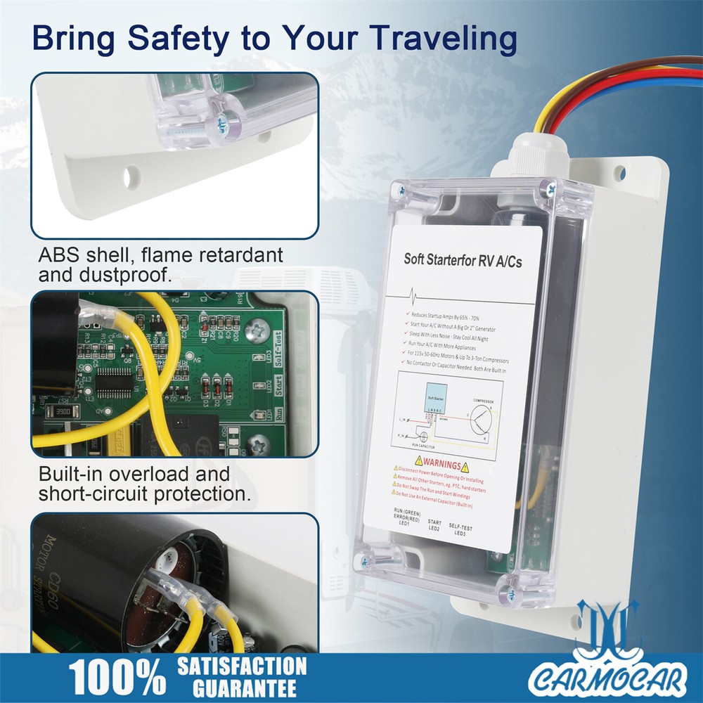 A/C Soft Starter Smart Control Kit Enables Easy Start an A/C For RV