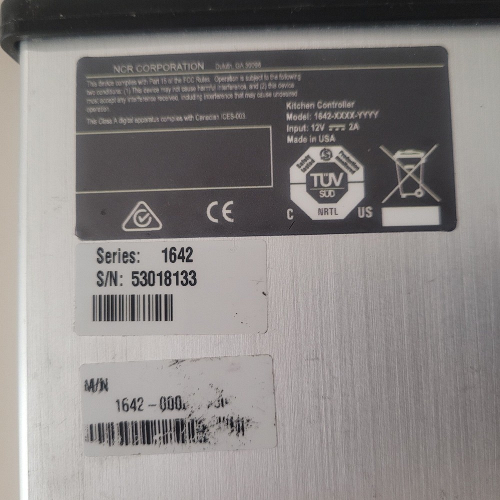 NCR 1642 POS KITCHEN CONTROLLER RED BUTTON