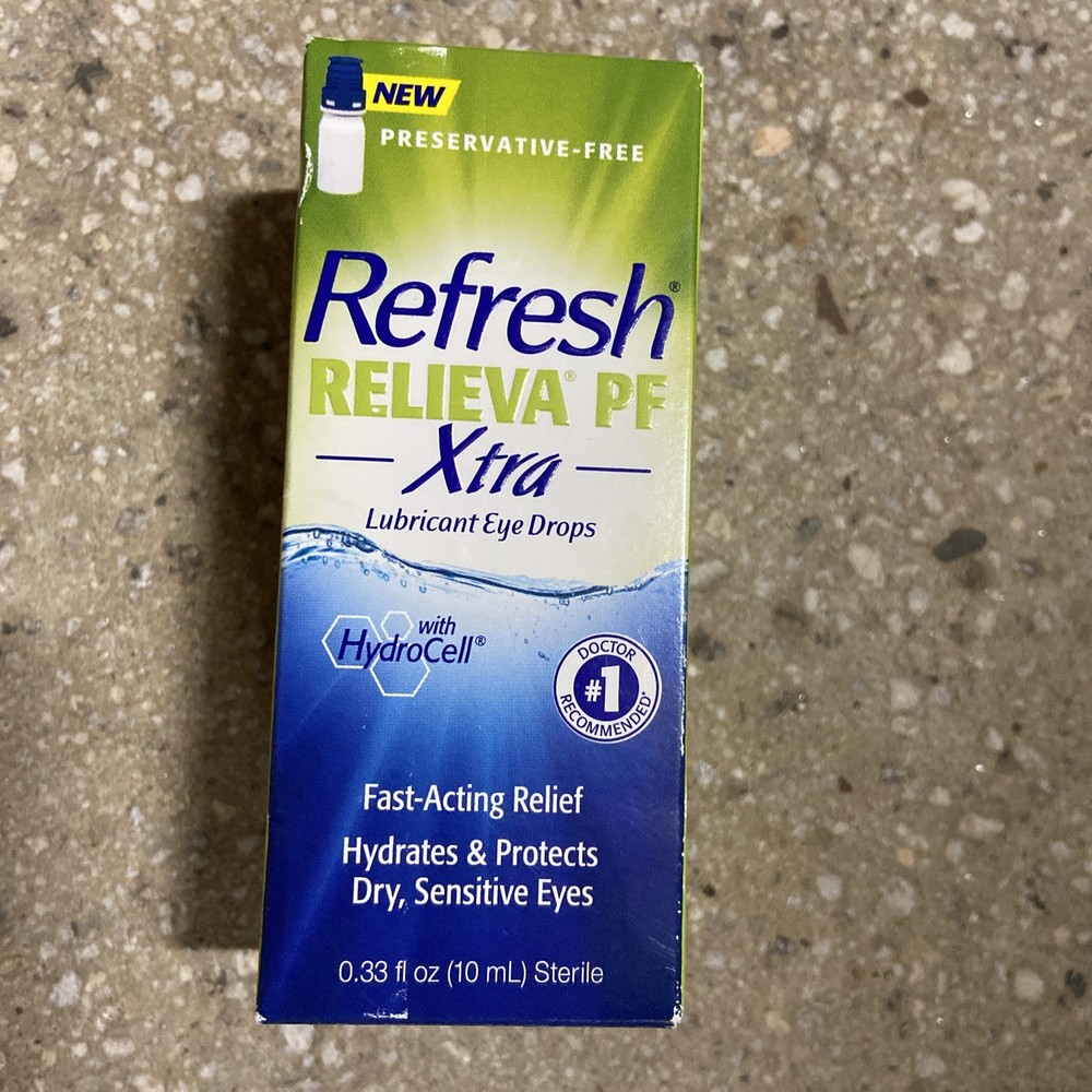 NEW Refresh Relieva PF Xtra Eye Drops 0.33oz - Sealed, HydroCell