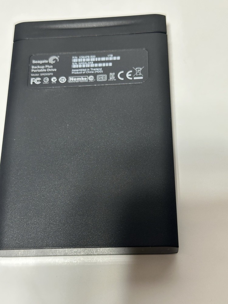 Seagate Backup Plus 1TB Portable Hard Drive MODEL SRD0SPO