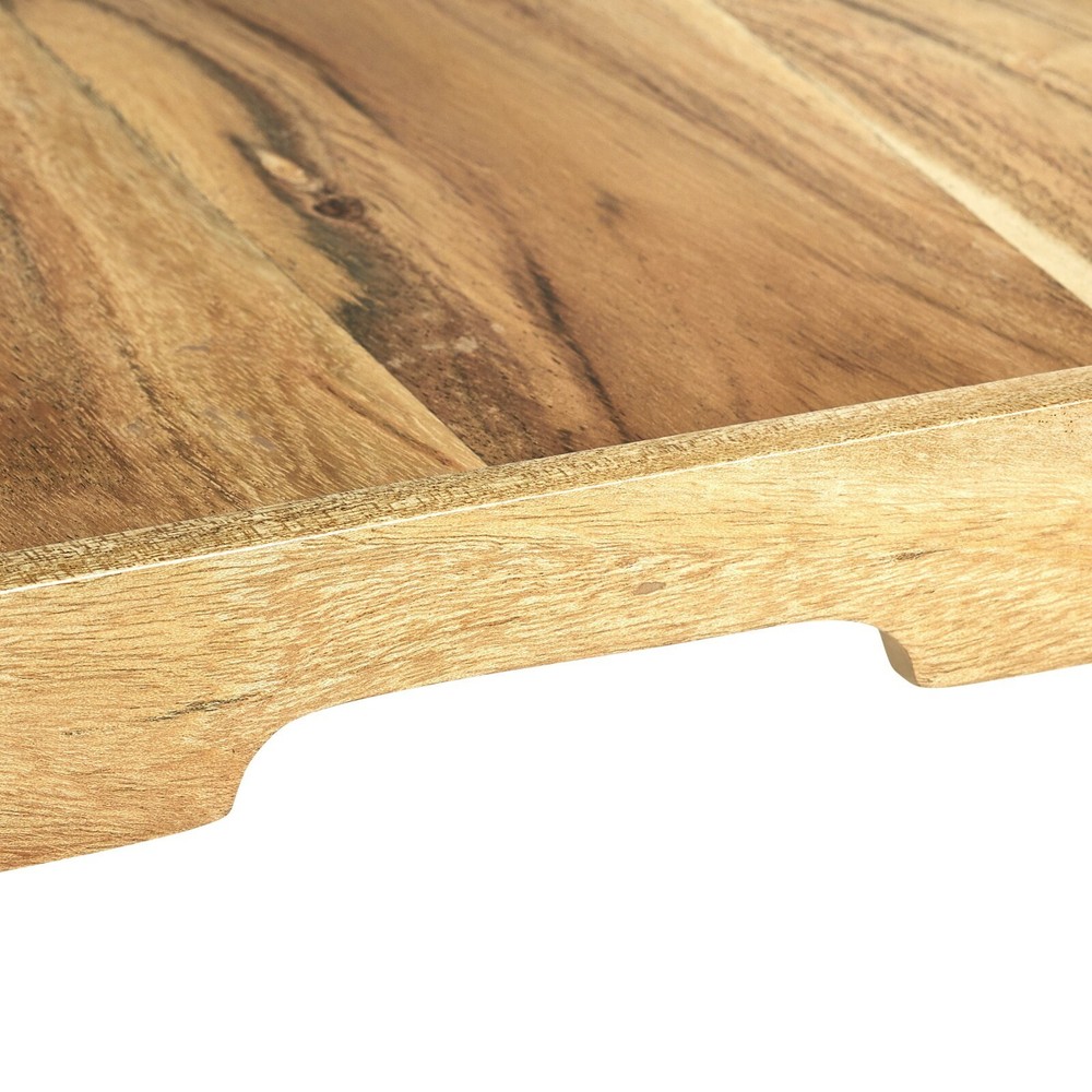 Acacia Wood Rectangular Bed Tray with Stand Serve Breakfast Everyday Display