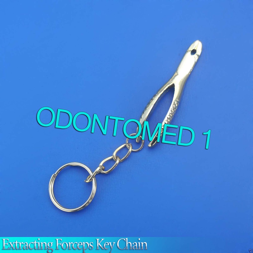 3 Full Gold forceps key chain Dental Instruments