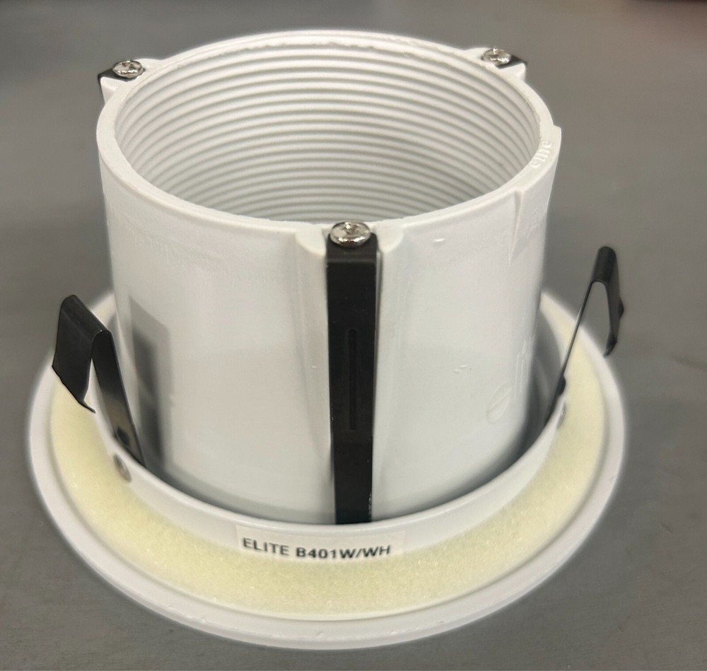 ELITE LIGHTING 4" UNIVERSAL WHITE TRIM B401W/WH