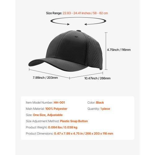 Baseball Cap Plain Baseball Hat with Breathable Fabric Adjustable Size