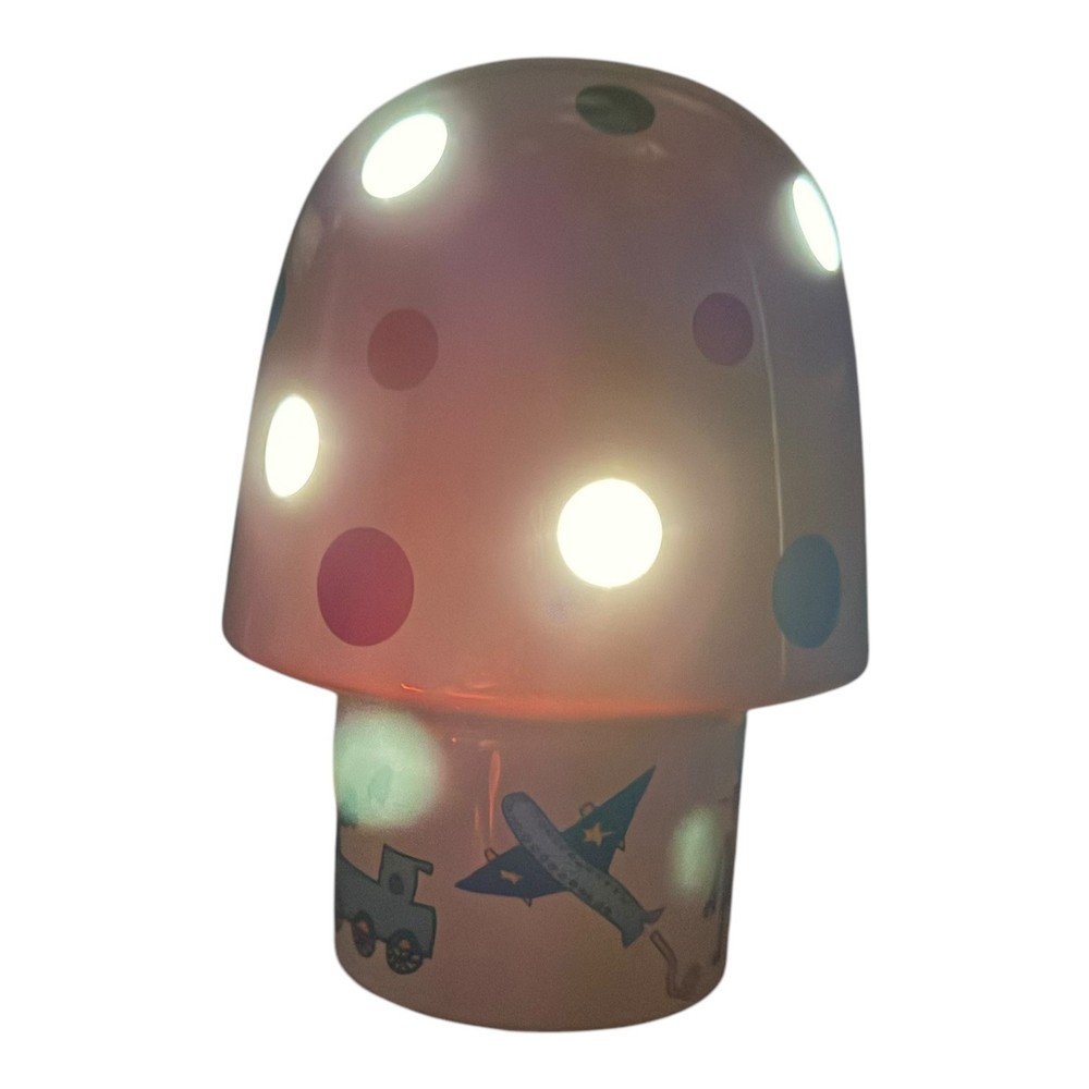 MUSHROOM TOADSTOOL LAMP by WHITE RABBIT ENGLAND Ceramic Nightlight Lamp 9” Tall
