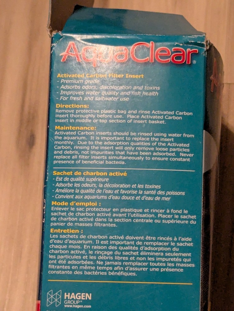 AquaClear Activated Carbon and Filter Insert Foam