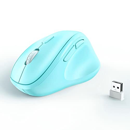Ergonomic Wireless Mouse with USB Receiver for PC Computer Laptop and Desktop...