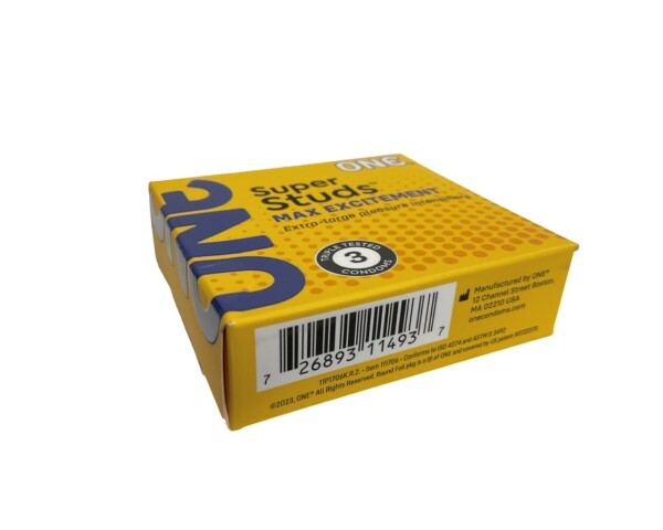 One Super Studs Condoms - Premium Latex - 3 count