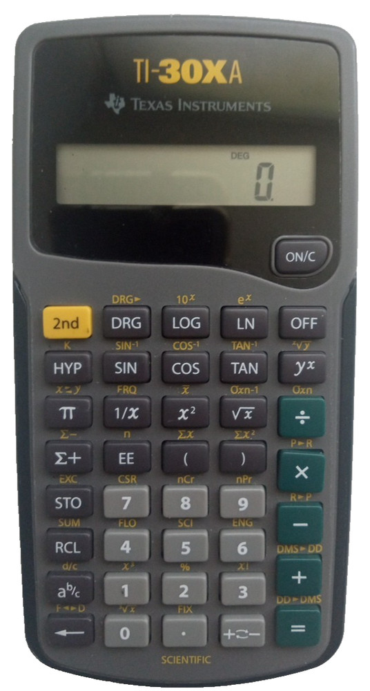 Texas Instruments TI-30XA Gray Trigonometry & Statistics Scientific Calculator