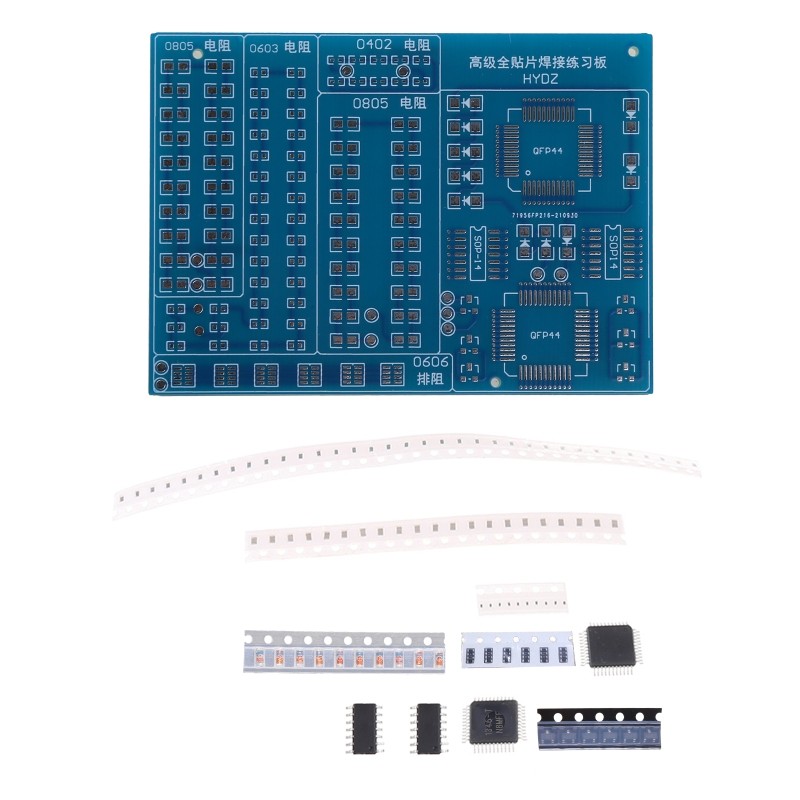 SMT Components Soldering Practice Board Plate DIY Kit Diode Resistor For Beg