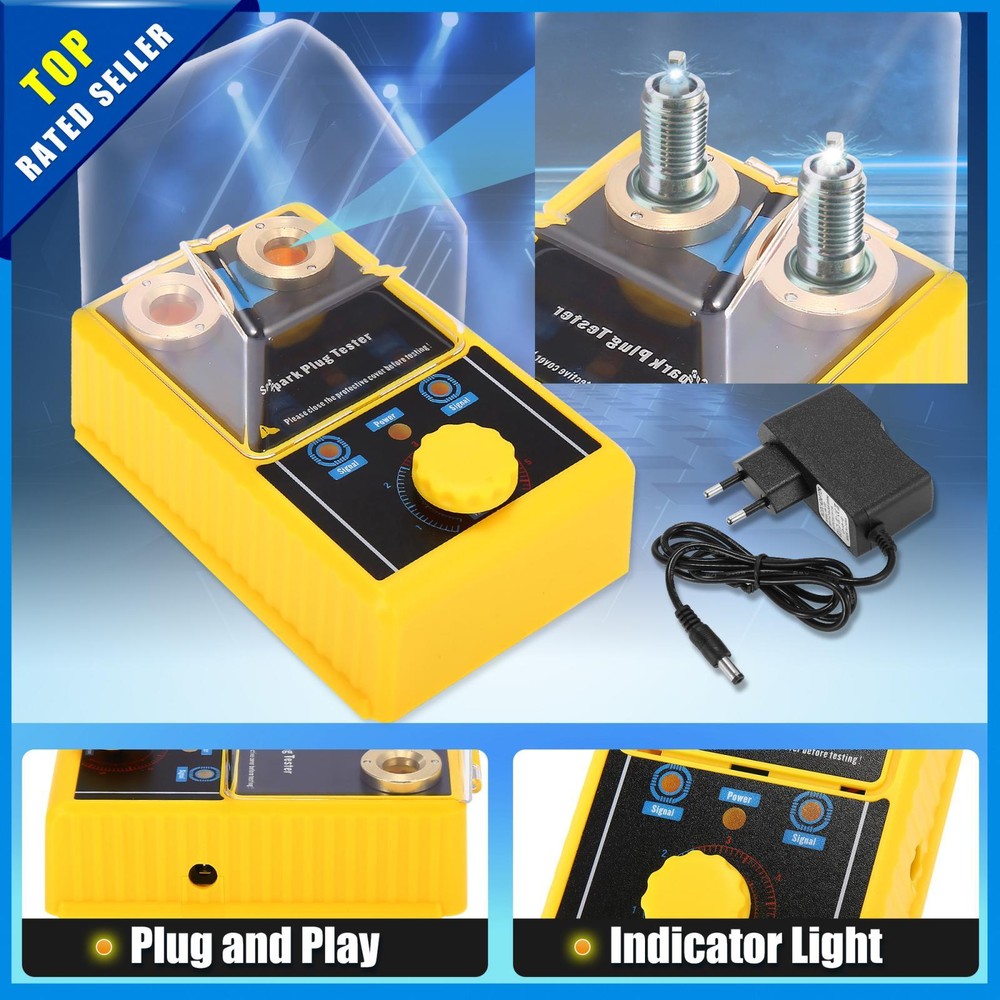 SPT101 Car Spark Plug Tester Dual Hole Detector Ignition Plug Analyzer Pack of 1