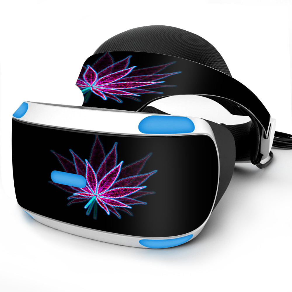 Skin Wrap for Sony Playstation PSVR Headset pot leaf marijuana psychedelic