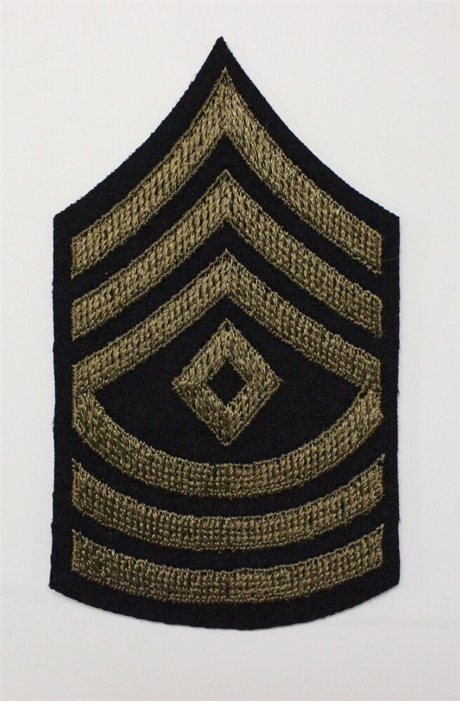 Army Chevron 1939: First Sergeant, single - WWII era, on felt