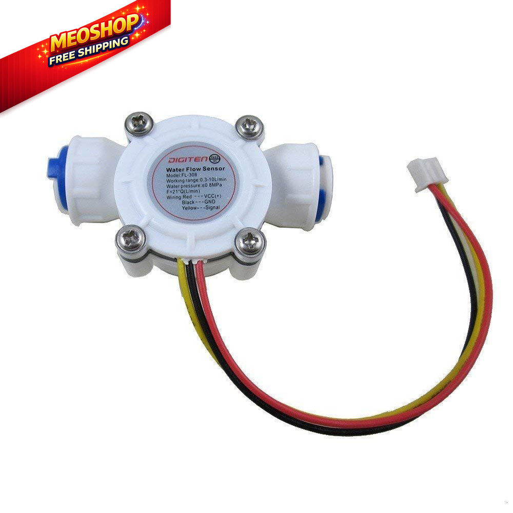 DIGITEN G3/8" Quick Connect Hall Effect Sensor Water Flow