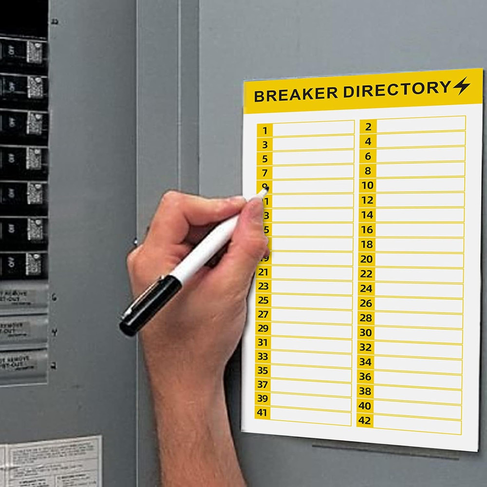 16 Sheets Breaker Panel Labels Electrical Box Sticker Numbers Breaker Panel