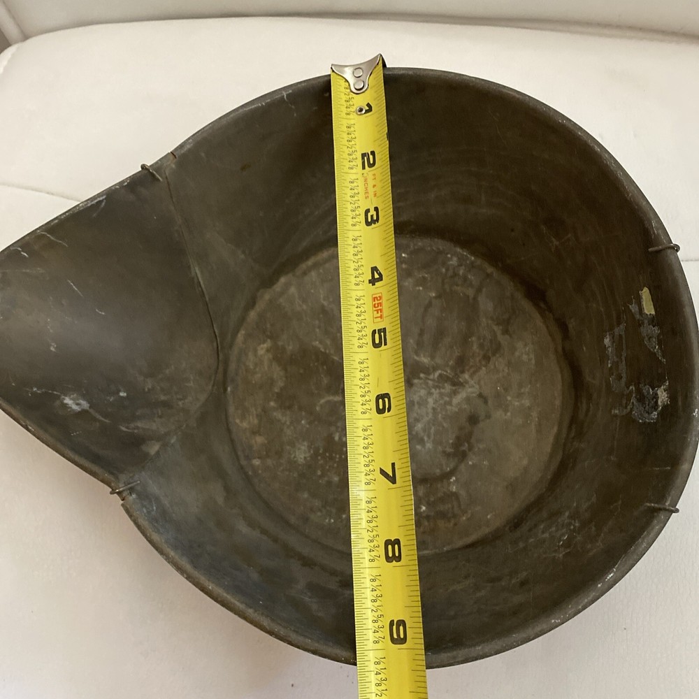Vintage Coal Scuttle Bucket Metal Antique