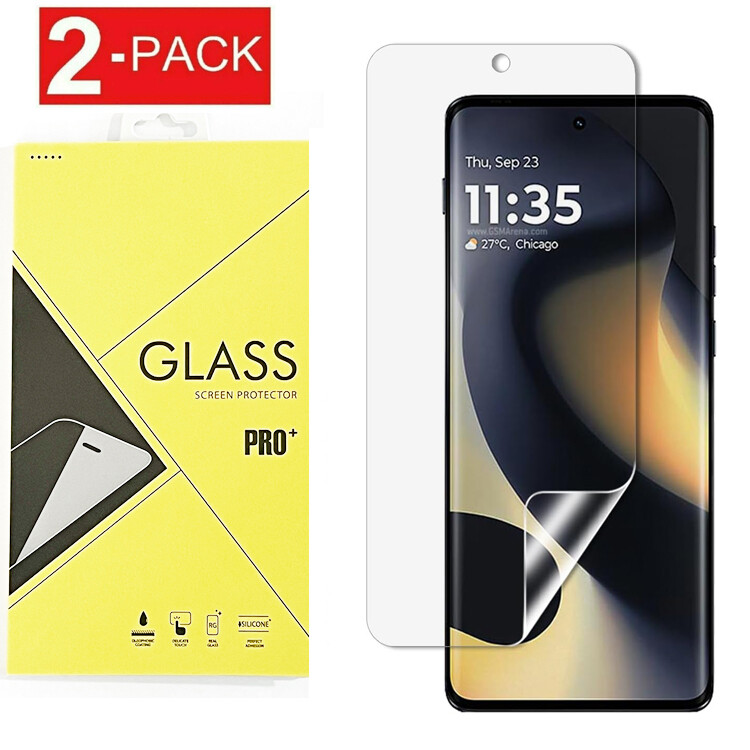2x for Motorola Edge (2024) Screen Protector High Definition Clear Shield (TPU)