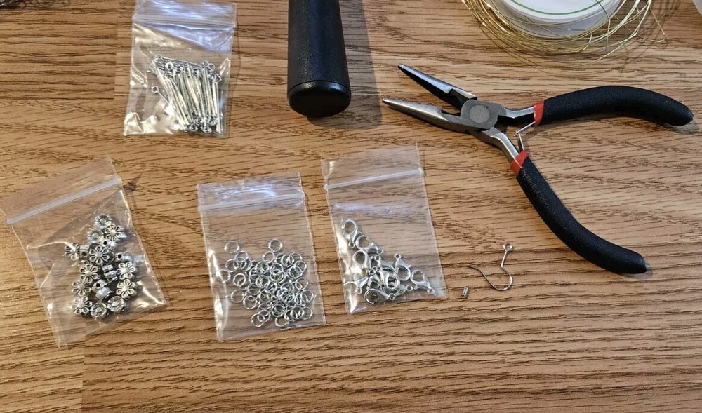 Ring Measuring Stick Chain Chainmail Plier Wire Spool Set Bundle