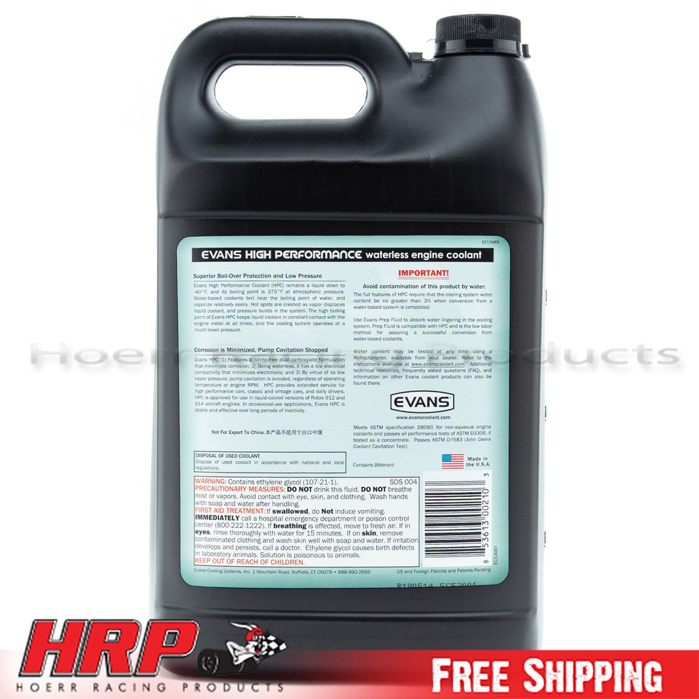 (4) Evans Waterless Coolant- EC53001 & (1) Evans EC42001 PREP