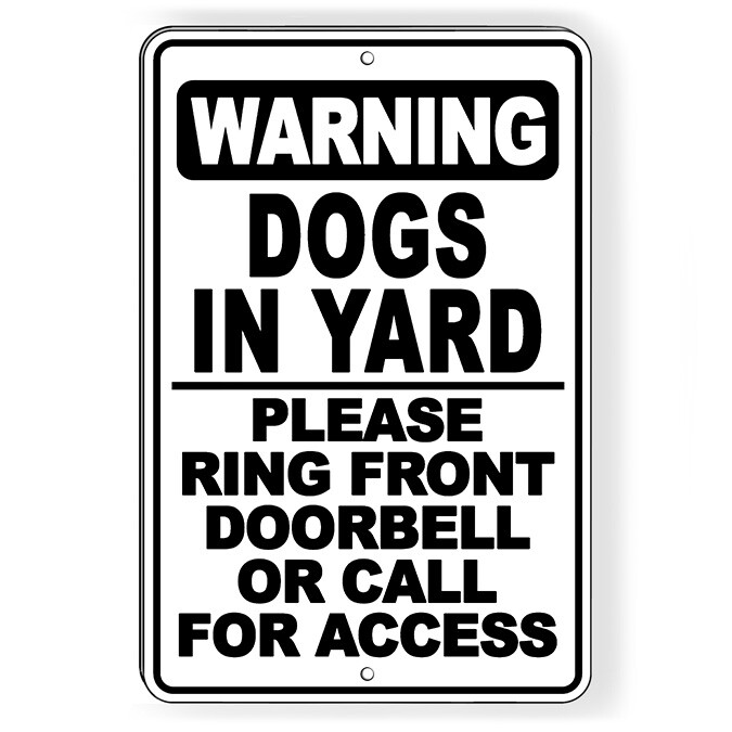 Sign Or Decal Beware Of Dog Will Bite Security Attack Guard Warning Protected