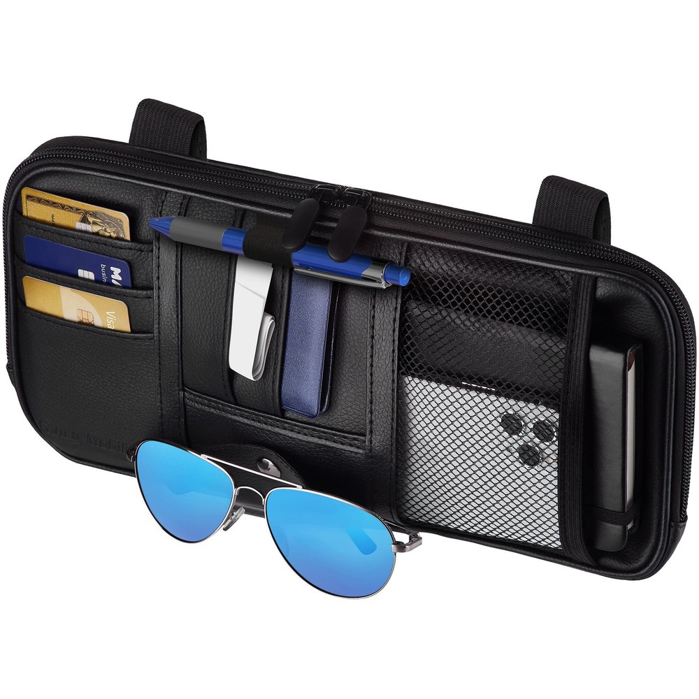 Fancy Mobility Car Sun Visor Organizer – Car, SUV, Black (Upper Pen Holder)