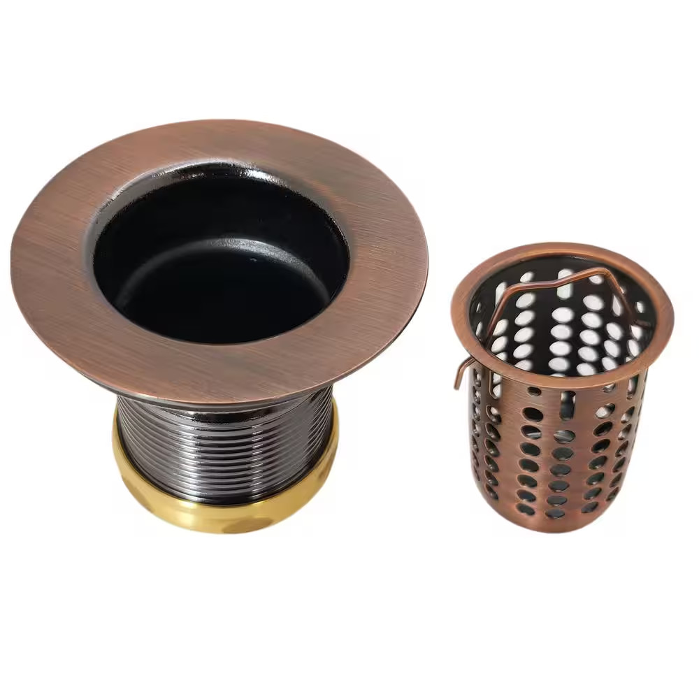 2 In. Basket Sink Strainer in Antique Copper