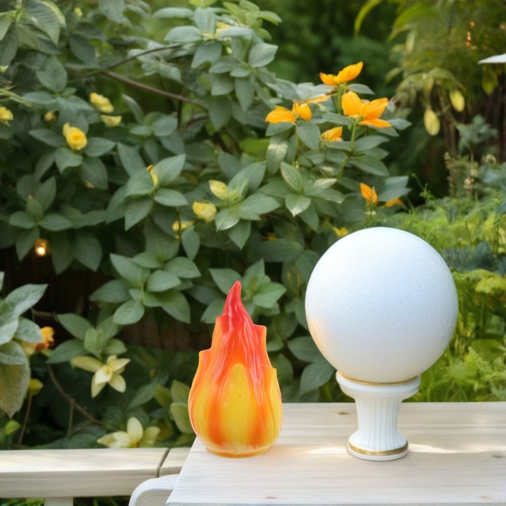 4 Pcs Flame Shaped Shade Plastic Lampshade Flickering Solar Light Replacement