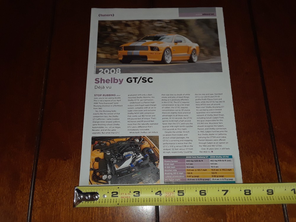 2008 SHELBY GT/SC - ORIGINAL ARTICLE