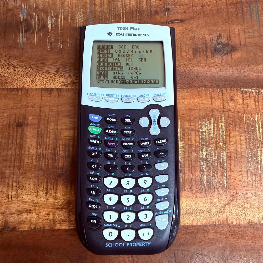 Texas Instruments TI-84 Plus Graphing Calculator Yellow Case Tested Working