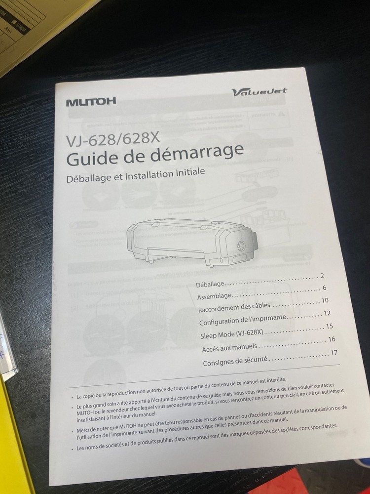 24” Mutoh Value Jet sign & vinyl printer