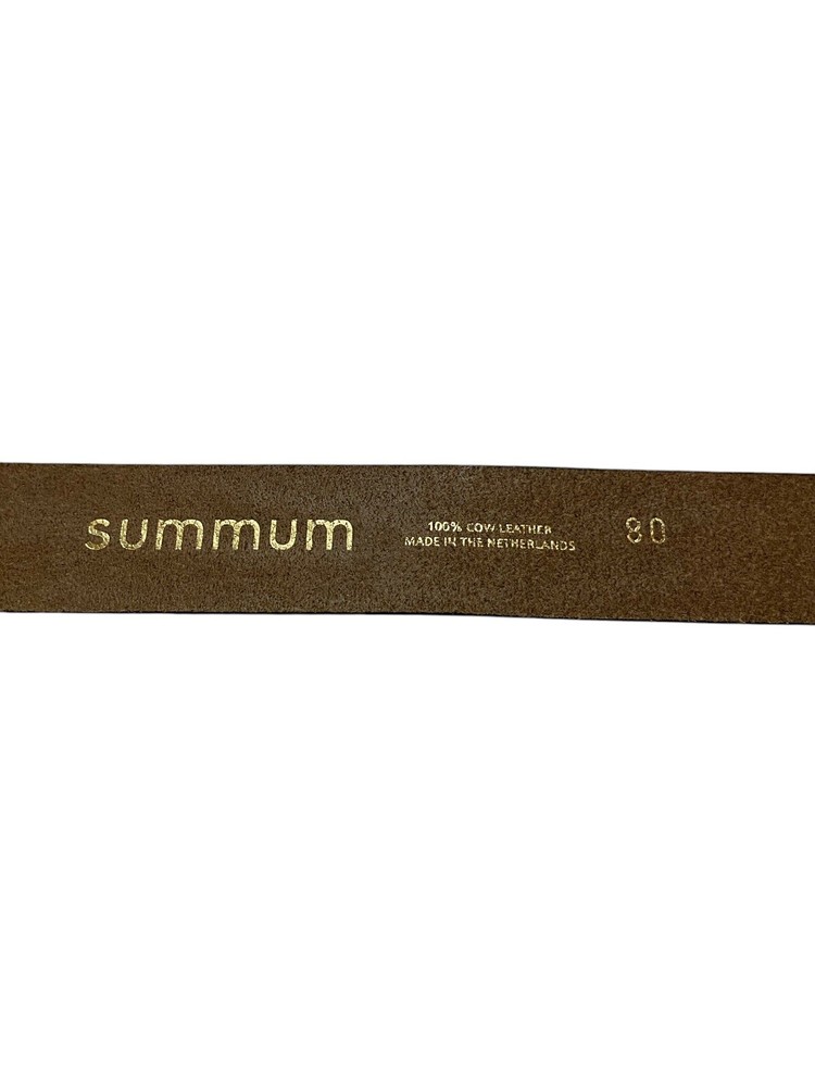 Summum Leather Belt Size S/M Crocodile Texture Brown